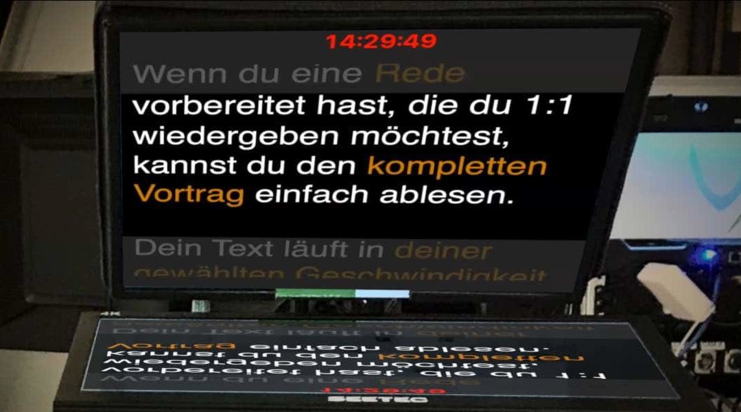 Teleprompter – der geheime Assistent bei Videovorträgen